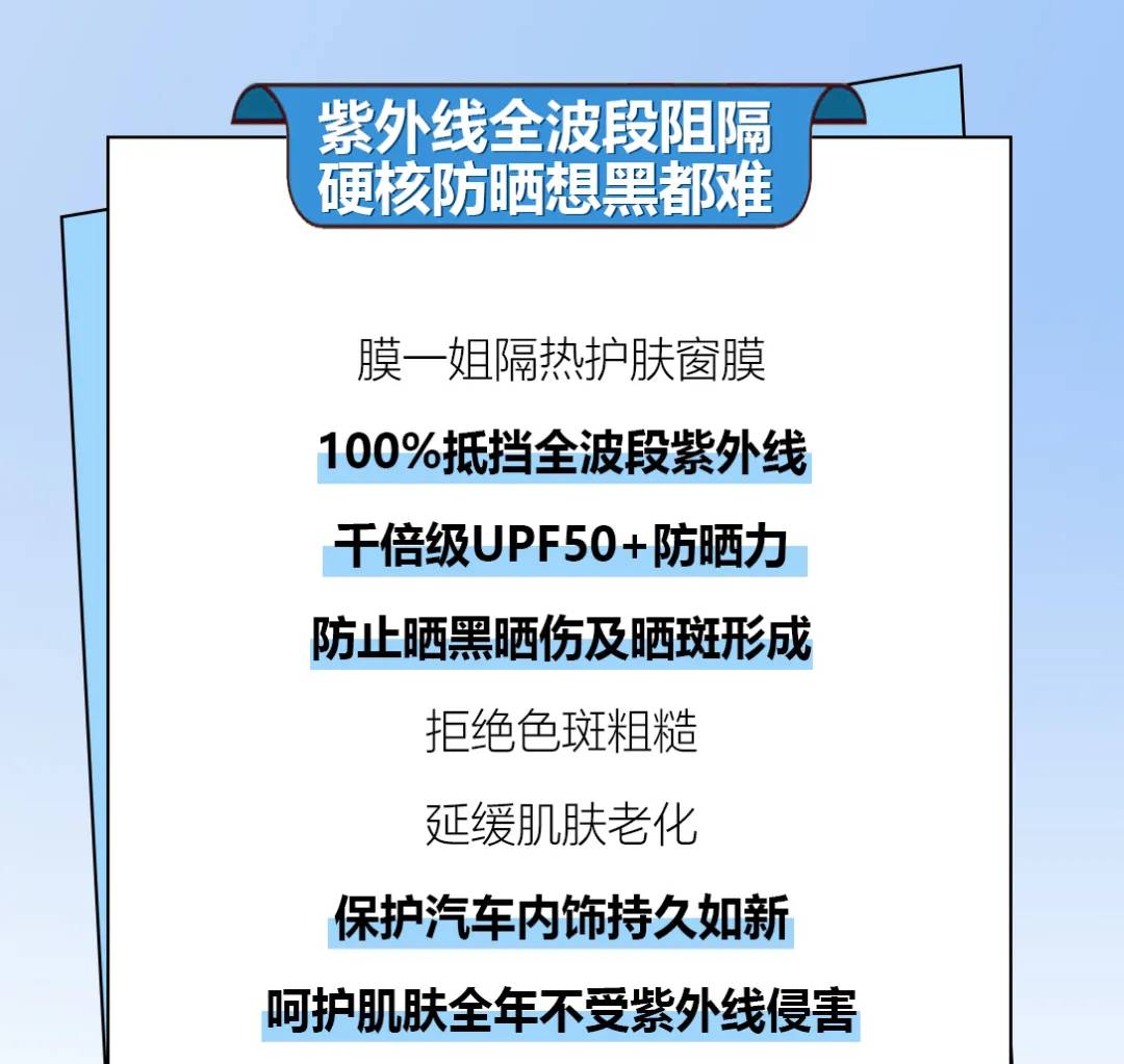 膜一姐隔熱護膚窗膜，實力防曬真不是蓋的！